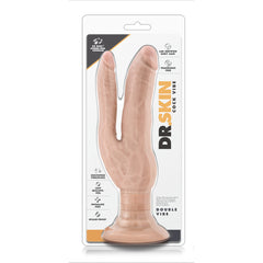 Dr. Skin 7 Inch Dual Penetrating Vibrating Dildo